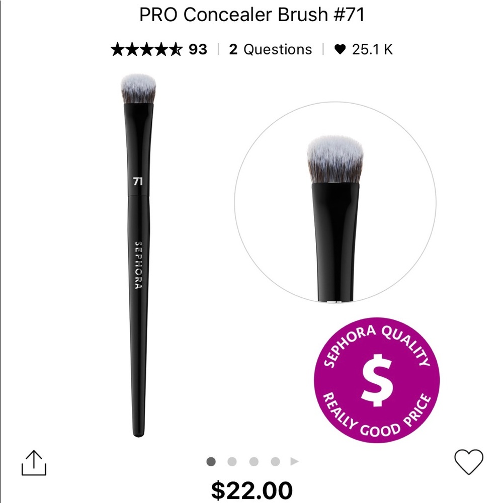 Sephora collection PRO concealer brush #71